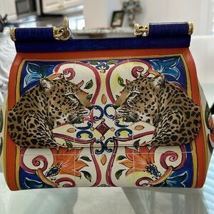 Dolce & Gabbana Miss Sicily Safari Designer Handbag